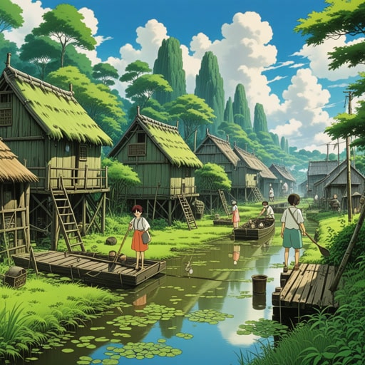 在一个小村庄里,有一个大家都避之不及的恶臭沼泽。一天,一位勇敢的科学家决定调查恶臭的来源。他发现沼泽被附近工厂的化学物质污染了。得知这一情况后,村民们齐心协力清理沼泽,恢复了它的自然美。