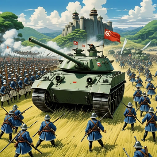 在一次激烈的战斗中,将军命令他的部队侧翼包围敌人。通过从侧面攻击,他们成功地包围并击败了敌军。这次成功的侧翼包围战术对他们的胜利至关重要。