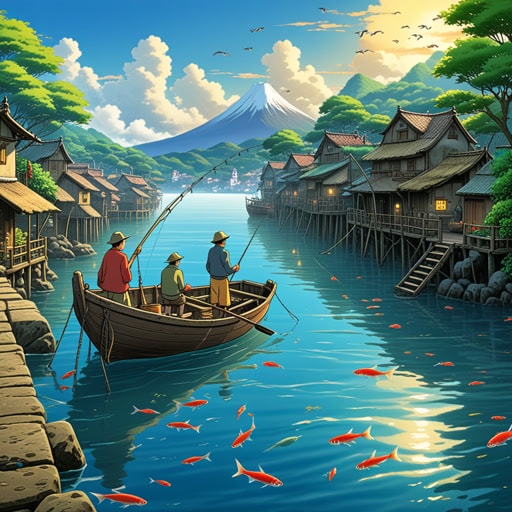 在一个小渔村里,有一个老渔夫名叫杰克。每天早上,杰克都会带着他的鱼篮子去海边捕鱼。一天,他在鱼篮子里发现了一条罕见而美丽的鱼。这个发现让他在这个村子里出了名,每个人都想看看他鱼篮子里的那条鱼。