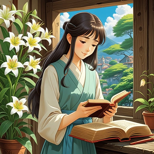 从前,有一个名叫莉莉的女孩。莉莉以其善良和智慧而闻名。一天,她帮助一位老妇人过马路,这促使老妇人给了她一本神秘的书。这本书充满了古老的智慧,莉莉从中学到的知识永远改变了她的生活。