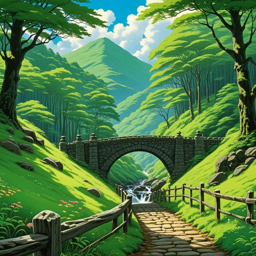 在高地的心脏地带,有一个以宁静著称的幽静峡谷。当地人相信这个峡谷拥有特殊的魔力,吸引了冒险家和诗人。一天,一位年轻的诗人访问了这个峡谷,并被其美丽所启发。他写了一首捕捉峡谷宁静氛围的诗,后来这首诗变得非常有名。