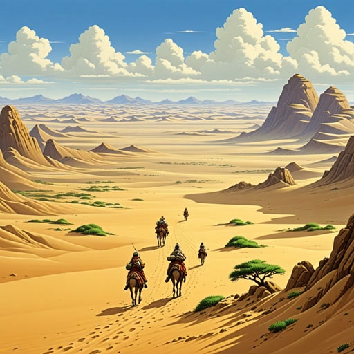 在广阔的戈壁沙漠中,一组探险家寻找着古代文物。戈壁的恶劣环境促使他们为这次旅行做好了充分的准备。尽管面临挑战,他们的决心使他们发现了一个隐藏的绿洲,这在戈壁是罕见的景象。这一发现不仅丰富了他们的探险,还提供了对沙漠生态的新理解。