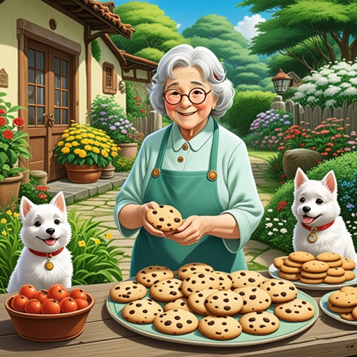 从前,有一个心地善良的老奶奶名叫玛莎。每天,她都会为邻里的孩子们烤制美味的饼干。一个阳光明媚的下午,一只迷路的小狗走进了她的花园。玛莎立刻照顾起了这只小狗,并给它取名为幸运。从那天起,幸运成为了玛莎家庭中备受喜爱的一员,孩子们都喜欢听关于玛莎奶奶和幸运的故事。