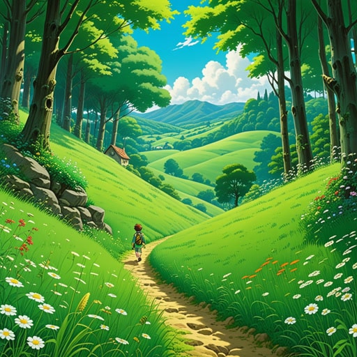 在一个被绿色山丘环绕的小村庄里,住着一个名叫杰克的年轻男孩。杰克喜欢在绿色的田野里自由地玩耍和奔跑。一天,他在草地上发现了一块神秘的绿色石头。石头散发着柔和的绿光,促使杰克深入森林探险。当他深入探索时,他发现了一个隐藏的绿色山谷,里面长满了稀有的植物和花朵。这块绿色石头引领他来到了一个神奇的地方,在那里他度过了许多快乐的日子,探索和学习自然。