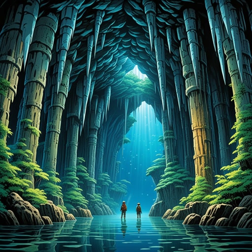从前,一群探险家在海边发现了一个隐藏的洞穴。这个洞穴黑暗而神秘,里面有美丽的钟乳石和石笋。当他们深入探索时,发现了讲述着一个失落文明的古老文物。这个洞穴成为了历史和神秘的宝库。