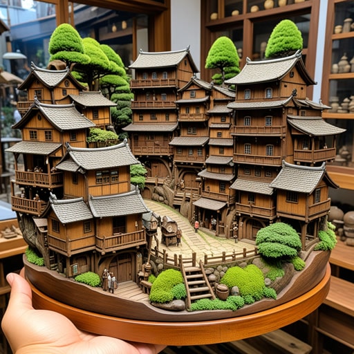 在一个小村庄里,住着一位以手工制品闻名的老工匠。他制作的每一件作品都是独一无二的,充满了个性。一天,一位游客来到这个村庄,对工匠的作品感到惊叹。他买了一件手工木雕,带回自己的城市,在那里,这件木雕成了他和朋友们交谈的话题。