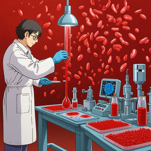在一个医学实验室里,研究人员正在研究溶血过程。他们发现在某些条件下,红血细胞会分解,将血红蛋白释放到血浆中。这一发现帮助他们更深入地理解血液疾病及其治疗方法。