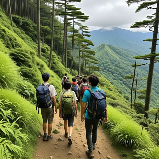 曾经,一群朋友决定去远足。他们带着必需品,一大早出发。徒步旅行充满挑战,有陡峭的山丘和茂密的森林,但山顶的壮丽景色让一切都变得值得。他们分享故事和笑声,这次远足成为了一次难忘的冒险。