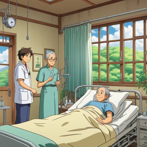 从前,有一个名叫约翰的男子突然生病。他的病情严重,需要立即就医。他的家人迅速将他送入医院。在医院里,约翰得到了最好的治疗,并逐渐康复。他的经历突显了及时住院的重要性。