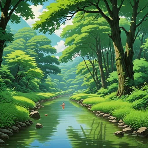 在柳溪镇,夏天以其潮湿而闻名。在一个特别潮湿的日子里,一群朋友决定去附近的湖边逃避压抑的空气。当他们穿过浓密、湿润的森林时,湿度似乎紧贴在他们的皮肤上。到达湖边后,他们发现了一阵凉风,暂时缓解了潮湿的条件。朋友们游泳和野餐了一整天,享受着从潮湿气氛中暂时解脱出来的乐趣。