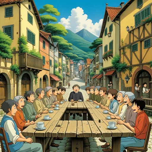 在一个小镇上,住着一个名叫杰克的人,他以机智幽默的言论而闻名。一天,在镇上的会议上,关于新规定的严肃辩论开始了。杰克没有争论,而是幽默地指出了规则中的荒谬之处,让每个人都笑了,缓解了紧张气氛。他幽默而深刻的评论不仅缓和了气氛,还帮助镇上的人们从不同的角度看待问题。