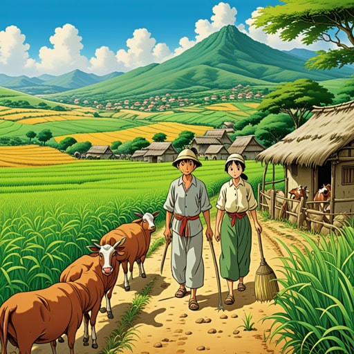 在一个小村庄里,有一位老农以其出色的农业管理技能而闻名。他的田地总是肥沃的,家畜也很健康。有一年,一场严重的干旱威胁到了村庄。然而,这位老农的农业管理知识帮助他节约水资源并保持作物生长。他的成功激励了其他村民向他学习,不久整个村庄又重新繁荣起来。
