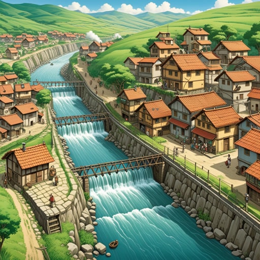 在一个小镇上,主要的电力来源是水力发电。这个小镇建在一条大河附近,水电站利用流动的水的能量来发电。一天,该地区遭遇了严重的干旱,减少了水流,威胁到了小镇的电力供应。镇上的人们齐心协力寻找替代能源,但他们意识到保护水力发电系统对未来可持续发展的重要性。