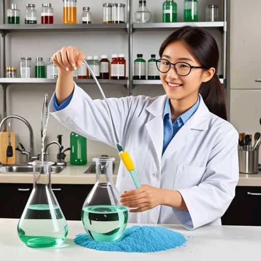 在一个小化学实验室里,一位名叫海德博士的科学家正在试验不同的化合物。一天,他发现了一种涉及氢氧化物的新反应。这种反应非常强大,可以立即清洁任何表面。海德博士对他的发现感到兴奋,将这种新化合物命名为'海德清洁剂'。它很快成为全球流行的清洁剂,这都要归功于氢氧化物的力量。