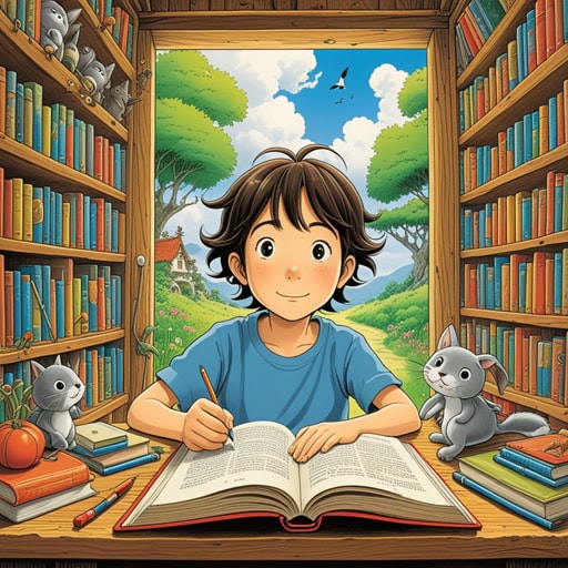 从前,有一位名叫杰克的插画师。杰克以其通过插画让故事生动起来的能力而闻名。一天,他被委托为一本新的儿童书绘制插图。在他工作时,每一笔似乎都赋予了角色生命。阅读这本书的孩子们被杰克创造的生动图像所吸引,这本书成为了畅销书。杰克的插画才能不仅使这本书成功,也给无数孩子带来了快乐。