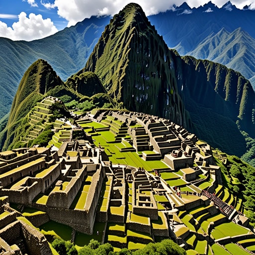 从前,在安第斯山脉的心脏地带,有一个强大的文明,被称为印加人。他们建造了与山脉融为一体的城市,如马丘比丘。一天,一个名叫提卡的年轻印加男孩在探索遗迹时发现了一张隐藏的地图。这张地图引导他找到了一个装满古代文物的秘密房间。提卡的发现不仅让学者们惊叹,也加深了世界对印加人的了解。