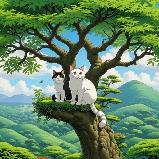 在一个小花园里,住着一只名叫Inchy的尺蠖。Inchy以其独特的移动方式——一英寸一英寸地移动而闻名。一天,一只好奇的猫注意到了Inchy并试图抓住他。但Inchy缓慢而稳定的移动方式让猫感到困惑,使得Inchy安全地到达了树顶。从那里,他享受着整个花园的景色,这一切都归功于他作为尺蠖的生活方式。