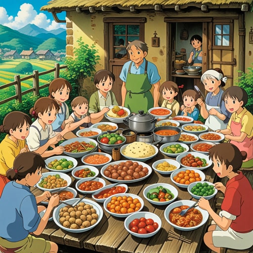 从前,在一个小村庄里,有一次盛宴,所有的村民都带来了他们最好的菜肴。然而,一个不太懂烹饪的村民带来了一道不能吃的菜。村民们尝试后立刻意识到这不是用来吃的。这次事件教会了大家了解什么是可食用的,什么不是的重要性。