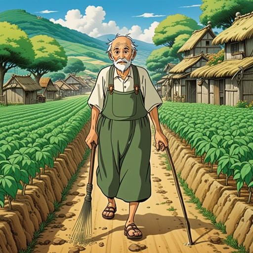 在一个小村庄里,有一位以智慧著称的老人。有一年,村庄遭遇了严重的干旱,庄稼濒临死亡。老人建议使用一种新的灌溉方法,这种方法对拯救庄稼起到了关键作用。村民们感激不尽,老人的建议也因此成为传奇。