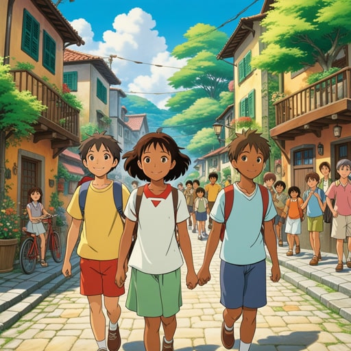 在一个小镇上,有一所独特的学校,来自不同种族背景的学生在这里一起学习。这种不同种族之间的环境培养了深厚的友谊和相互理解。一天,为了庆祝多样性,组织了一个节日,来自不同种族的学生一起努力使它成功。这次活动不仅加强了他们的联系,还突出了不同种族和谐相处的美好。
