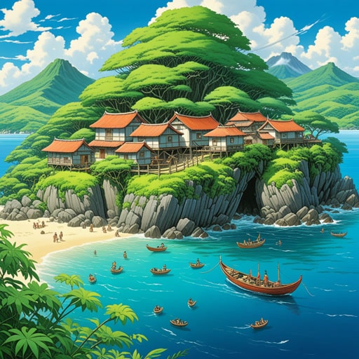 在一个美丽的岛屿上,住着一群友好的岛民。他们以好客和对土地的热爱而闻名。一天,一位旅行者来到他们的岛屿,为了躲避风暴寻求庇护。岛民们热情地欢迎他,分享他们的食物和住所。旅行者被他们的善良深深打动,并承诺有一天会回来看望他的新朋友。