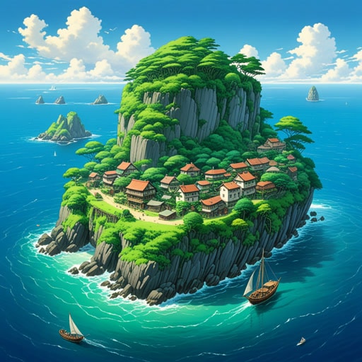 从前,在广阔的海洋中隐藏着一个岛屿。这个岛屿以其宁静的美和未被触碰的自然而闻名。来自四面八方的人们会远道而来,体验它所提供的宁静。一天,一群冒险家启航去探索这个神秘的岛屿。到达后,他们被茂密的绿色植物和清澈的水迎接,这促使他们留下来建立一个小社区,与自然和谐共处。