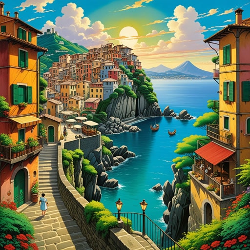 从前,在一个意大利小镇上,住着一位名叫马可的意大利艺术家。他对意大利文化和艺术的热爱非常深厚。一天,他决定画一幅美丽的意大利风景画。在绘画时,他想到了丰富的历史和充满活力的意大利生活方式。他的画作成为了一幅杰作,反映了意大利美的精髓。