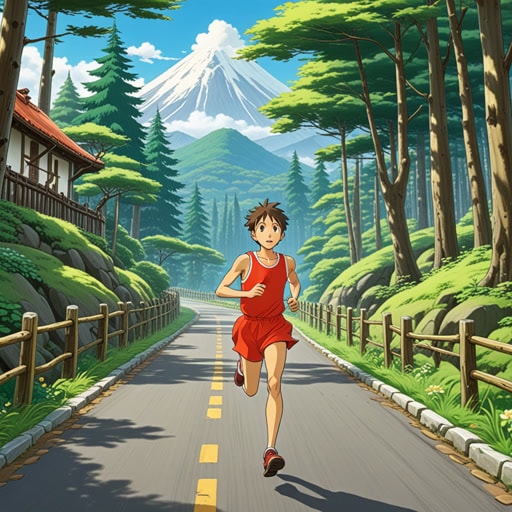 从前,有一个名为‘千米冲刺’的比赛。这是一场参赛者必须跑完正好一千米的比赛。最快的跑者将被授予一个金色的公里标志。这场比赛不仅测试速度,还测试耐力,因为跑完一千米需要两者兼备。