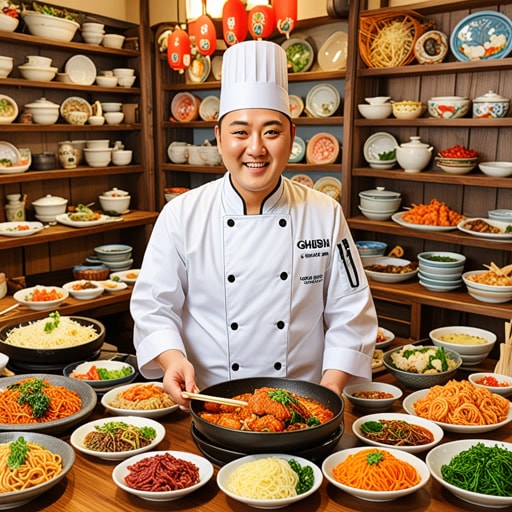 在韩国首都首尔,有一位著名的韩国厨师名叫金。金以其美味的韩国料理而闻名。一天,一个美食节促使他展示他的厨艺。他迅速的反应和菜肴的质量不仅为他赢得了美食节的最高奖项,也让韩国食物在全球更受欢迎。