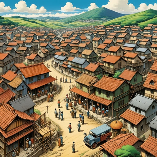 在一个小镇上,有一群劳工每天不知疲倦地工作。一天,一个新的项目促使他们更加努力地劳动。在他们辛勤劳作的过程中,他们意识到自己的工作对小镇发展的重要性。他们的劳动不仅建造了实体结构,也增强了社区精神。