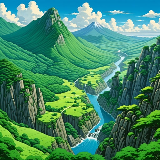在地球的广阔领域中,各种地貌讲述着它的历史。从高耸的山脉到深邃的峡谷,每个地貌都有其独特的特征。一天,一群探险家开始了研究这些地貌的旅程。他们发现,岩石的风化和河流的流动在数百万年间塑造了这些壮丽的地貌。他们的发现不仅丰富了他们的知识,也加深了他们对自然美的欣赏。