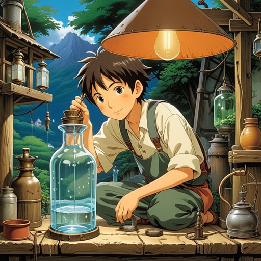 在一个小村庄里,有一个用升来测量所有液体的传统。一天,一个好奇的男孩杰克想知道为什么。他了解到升是一个标准的体积单位,等于1000立方厘米。被这个吸引,杰克决定用升来测量一切,从井里的水到灯里的油。他对升的迷恋使他成为了村里的非官方测量员。
