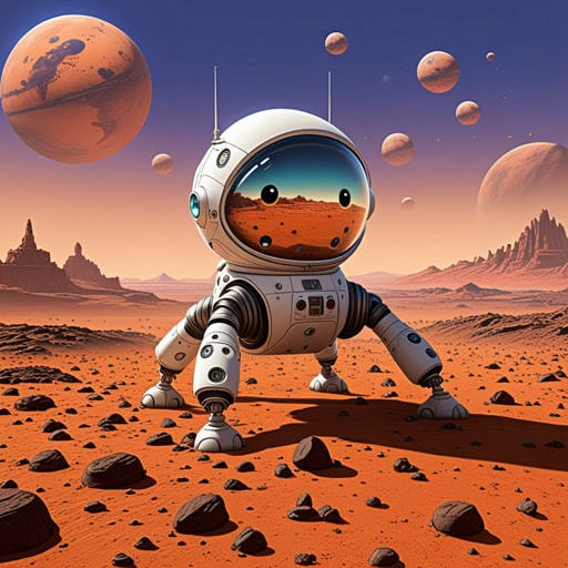 在遥远的未来,一群探险家登陆了火星。他们惊讶地发现那里居住着火星人,这些火星人出奇地友好。火星人与探险家分享了他们先进的技术,开启了地球与火星合作的新时代。