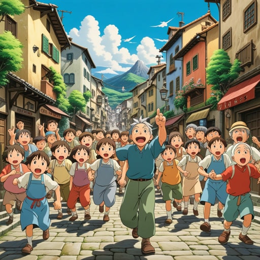 在一个小镇上,一场突如其来的争吵演变成了混战。人们互相叫喊推搡,场面一片混乱。在混战中,一位智慧的老人走上前,平息了众人的情绪,恢复了小镇的和平。
