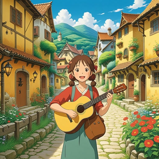 在一个小村庄里,住着一位歌声悦耳的歌手。她的歌声如同蜂蜜一般,流畅而甜美,抚慰着所有听众的心灵。一天,一个疲惫的旅人听到了她的歌声,被这悦耳的旋律深深打动,决定留在村庄,在她的音乐中找到了平静和安慰。