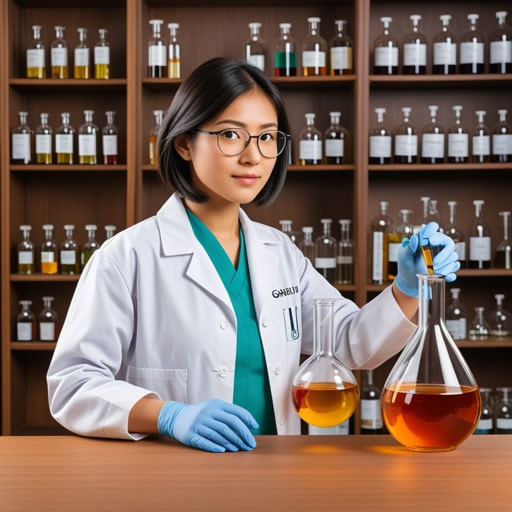 在一个化学实验室里,一位科学家正在研究一个含有甲基的化合物。甲基,用化学式CH3表示,对他正在研究的反应至关重要。通过对甲基作用的了解,他成功合成了一种具有潜在医疗应用的新物质。