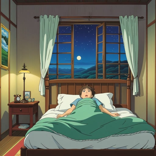 在一个昏暗的房间里,一个男人躺在床上,他的脸因痛苦而扭曲。他不时地发出低沉的呻吟声,这声音在寂静的房子里回响。这呻吟声不仅仅是身体上的痛苦,还有悲伤和悔恨。随着夜深,他的呻吟变得更加频繁,每一次都是对他所做选择的哀悼。