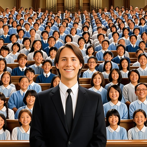 在犹他州,一个名叫约翰的年轻人发现了他在摩门教会的信仰。他的生活深受教会教导的影响,这些教导强调家庭、社区和个人诚信。一天,约翰有机会加入著名的摩门圣殿合唱团。这次经历不仅加强了他的信仰,还让他能够与世界分享摩门文化的美丽。