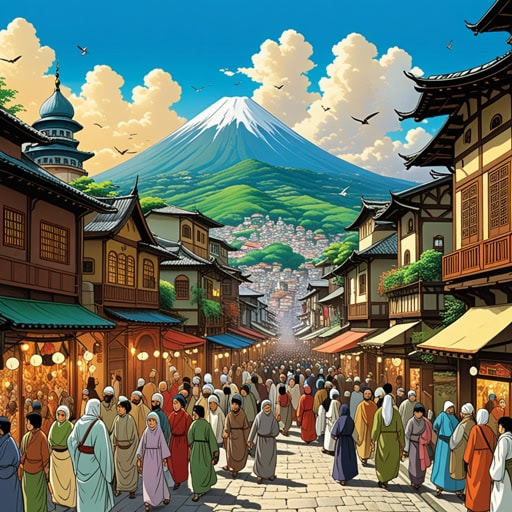 在一个繁华的城市中,穆斯林社区以其充满活力的文化和坚定的信仰而闻名。每年,他们都会热情地庆祝宗教节日,吸引各行各业的人们加入庆祝活动。这种团结和多样性使这座城市成为和谐的典范。