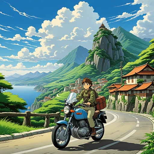 从前,有一个勇敢的冒险家名叫杰克,他非常喜爱他的摩托车。一天,他决定开始一次穿越全国的旅行。他的摩托车,名为'雷霆',是他信赖的伙伴。当他们穿越各种地形,从繁忙的城市到宁静的山脉,'雷霆'从未让他失望。杰克的冒险充满了兴奋和挑战,但他的摩托车总是能带他度过难关。它不仅仅是一辆交通工具,它是自由和勇气的象征。