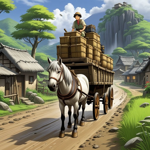 在一个小村庄里,有一头强壮的骡子名叫曼尼。曼尼以其能够穿越崎岖地形携带重物的能力而闻名。一天,一场大风暴袭击了村庄,所有的道路都变得泥泞难行。曼尼凭借其强壮的蹄子和不屈的精神,帮助村民运输必需品,确保了每个人的安全和福祉。他迅速可靠的服务使他成为了村庄的英雄。