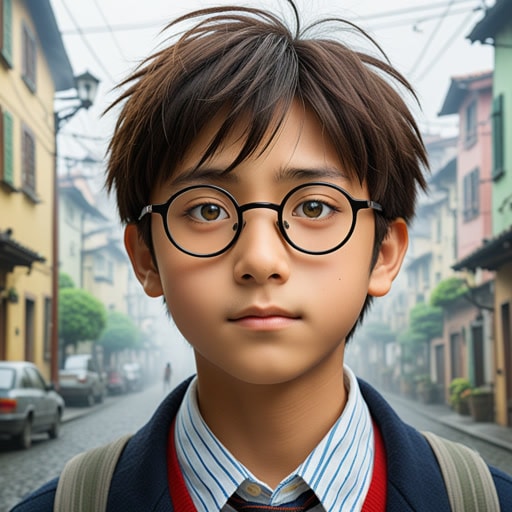 从前,有一个名叫蒂姆的男孩,他患有严重的近视。不戴眼镜时,他几乎看不清鼻子以外的任何东西。一天,他在外面玩耍时丢失了眼镜。一切变得模糊不清,他感觉自己仿佛置身于一个雾蒙蒙的世界。幸运的是,他的朋友找到了他的眼镜并还给了他。戴上眼镜后,世界再次变得清晰,蒂姆意识到了保护视力的重要性。