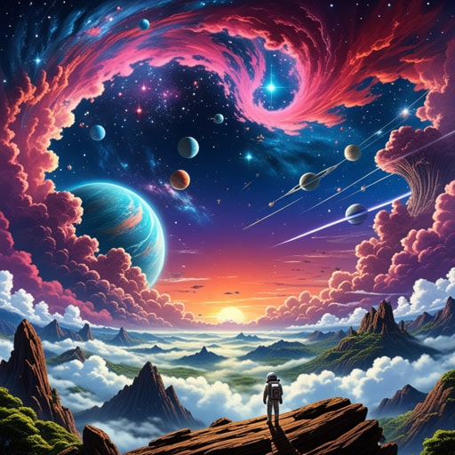 在遥远的星系中,有一个神秘的星云,名为梦之星云。据说这个星云是恒星和行星的诞生地。一天,一位好奇的宇航员冒险进入星云,希望能揭开它的秘密。当他穿越旋转的气体和尘埃时,他目睹了一颗新星的诞生,这一景象让他充满了敬畏和惊奇。梦之星云不仅激发了他的科学好奇心,也激励他梦想着宇宙无限的可能性。