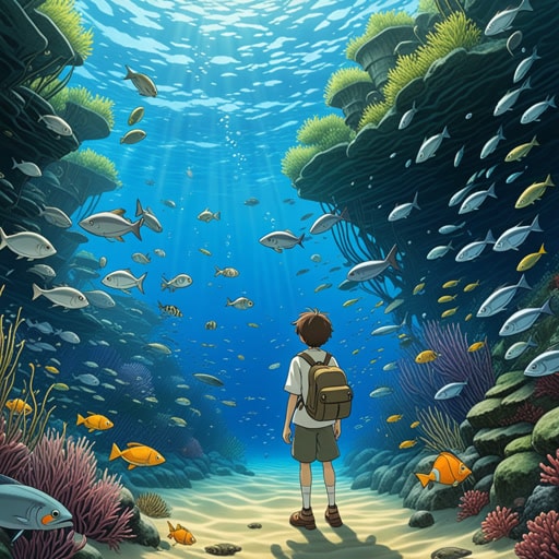 从前,在一个沿海小镇,一个小男孩对海洋生物非常着迷。一天,他在浅水区探索时,发现了一条细长的鱼,看起来像一根针。他兴奋地称之为针鱼。这一发现促使他更多地了解海洋生物,最终他成为了一名海洋生物学家。