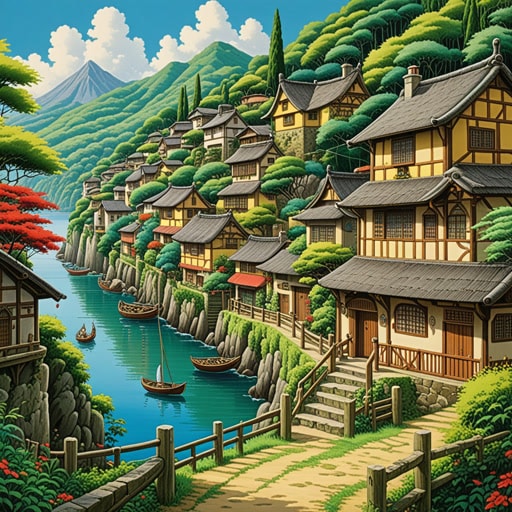 在一个小村庄里,有一位以精美刺绣闻名的老妇人。每年,她都会制作一幅讲述村庄历史的美丽挂毯。她的刺绣如此精致,以至于它成为代代相传的珍宝。一天,一个小女孩来向她学习,老妇人教她刺绣艺术,确保这一传统得以延续。