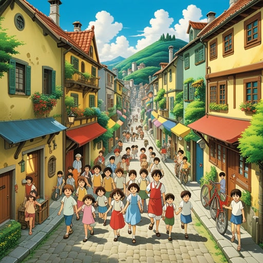 在一个小社区里,每个人都彼此认识。一天,一个新家庭搬来了,社区的人们热情地欢迎他们。他们组织了一个欢迎派对,孩子们在街上一起玩耍。社区变得更加团结,展现了真正的社区精神。