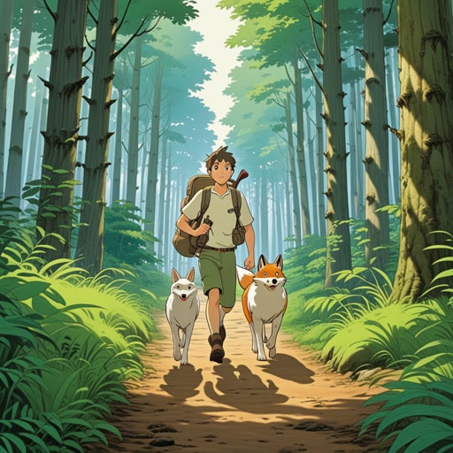 在一个小村庄里,住着一只聪明的狐狸名叫芬恩。一天,芬恩遇到了一个试图捕捉他的猎人。芬恩没有逃跑,而是决定智胜猎人。他让猎人以为他正朝着森林跑去,实际上芬恩绕了个圈,藏回了自己的洞穴。猎人筋疲力尽,被愚弄了,空手而归。芬恩的聪明策略使他智胜了猎人,安全无恙。