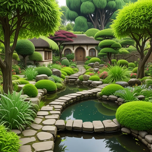 在一个小村庄里,有一个多年无人照料的花园。花园里的植物开始过度生长,覆盖了每一寸空间。一天,一位年轻的园丁决定接受恢复花园的挑战。当他开始修剪和砍掉过度生长的植物时,他发现了一条通往美丽池塘的隐藏小径。这个曾经被忽视、过度生长的花园,变成了一个宁静的绿洲。