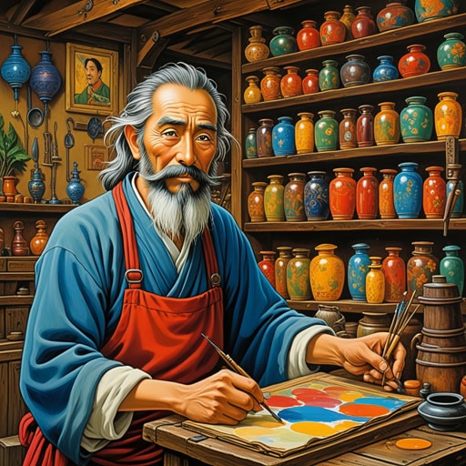 从前,有一位著名的画家名叫文森特。他的画作以其鲜艳的色彩和深沉的情感而闻名。一天,他被委托为一位富商画肖像。在作画过程中,他被富商讲述的旅行故事所启发,并将这些元素融入画中。结果是一幅杰作,不仅捕捉到了富商的相貌,还表现出了他的冒险精神。