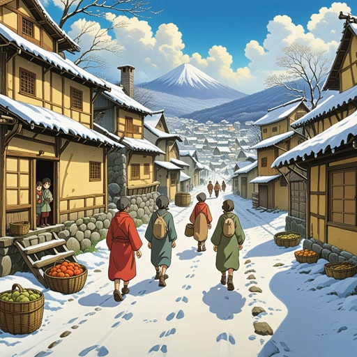在一个小村庄里,人们生活在贫困之中。在严酷的冬天,他们几乎没有食物,也没有温暖。一天,一个善良的陌生人带着物资来到这里,并给他们提供了一种摆脱贫困的方法。在陌生人的帮助下,村民们学会了新技能,并逐渐摆脱了贫困状态。